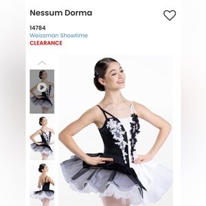 Weissman Ballet Costume Nessum Dorma Adult Small